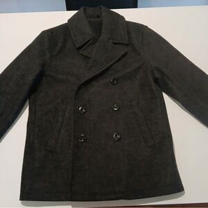Men's Black Double-Breasted Coat